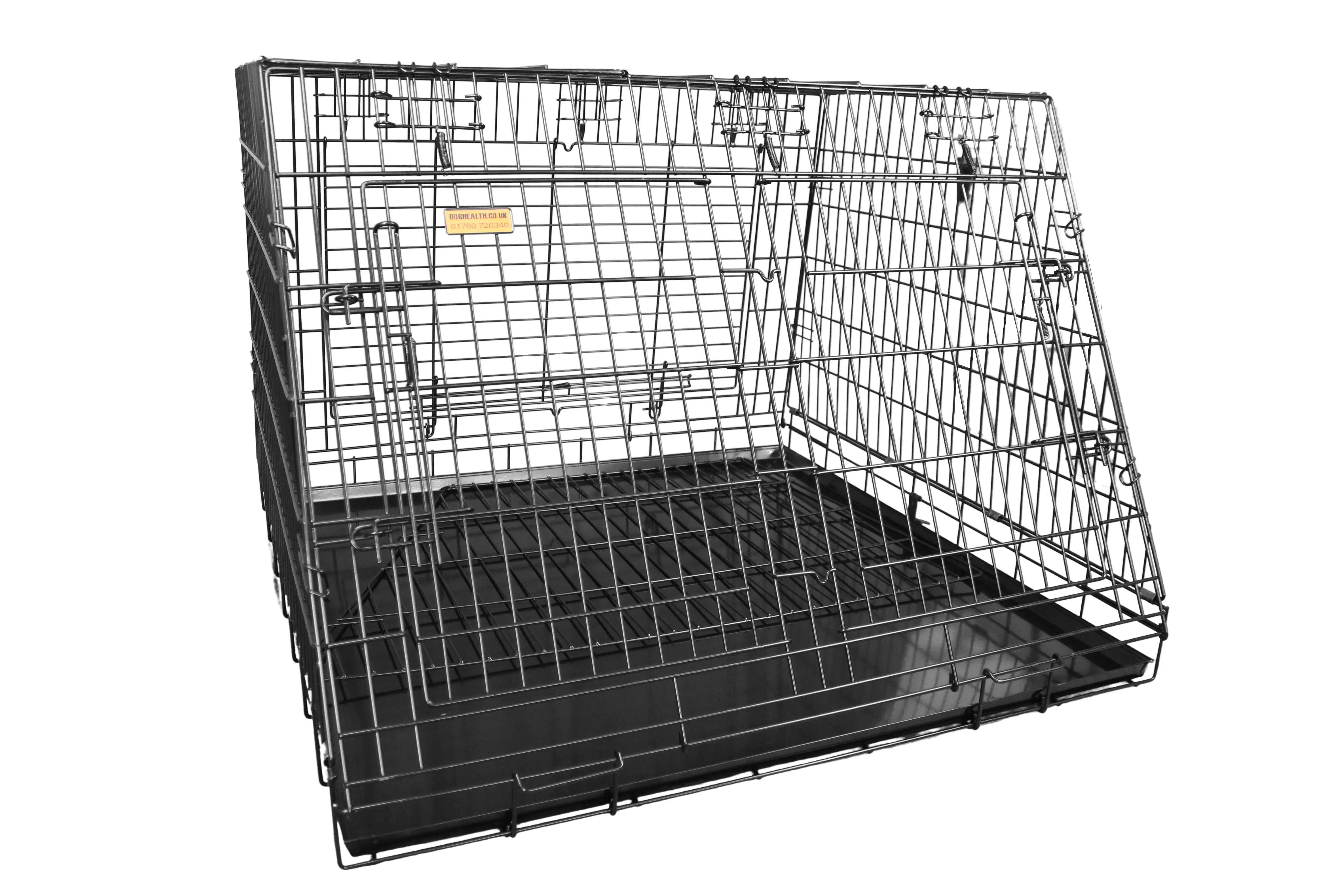 Dog Crate 3-Door Car Crate with Escape Hatch - Double with Divider - Image 3