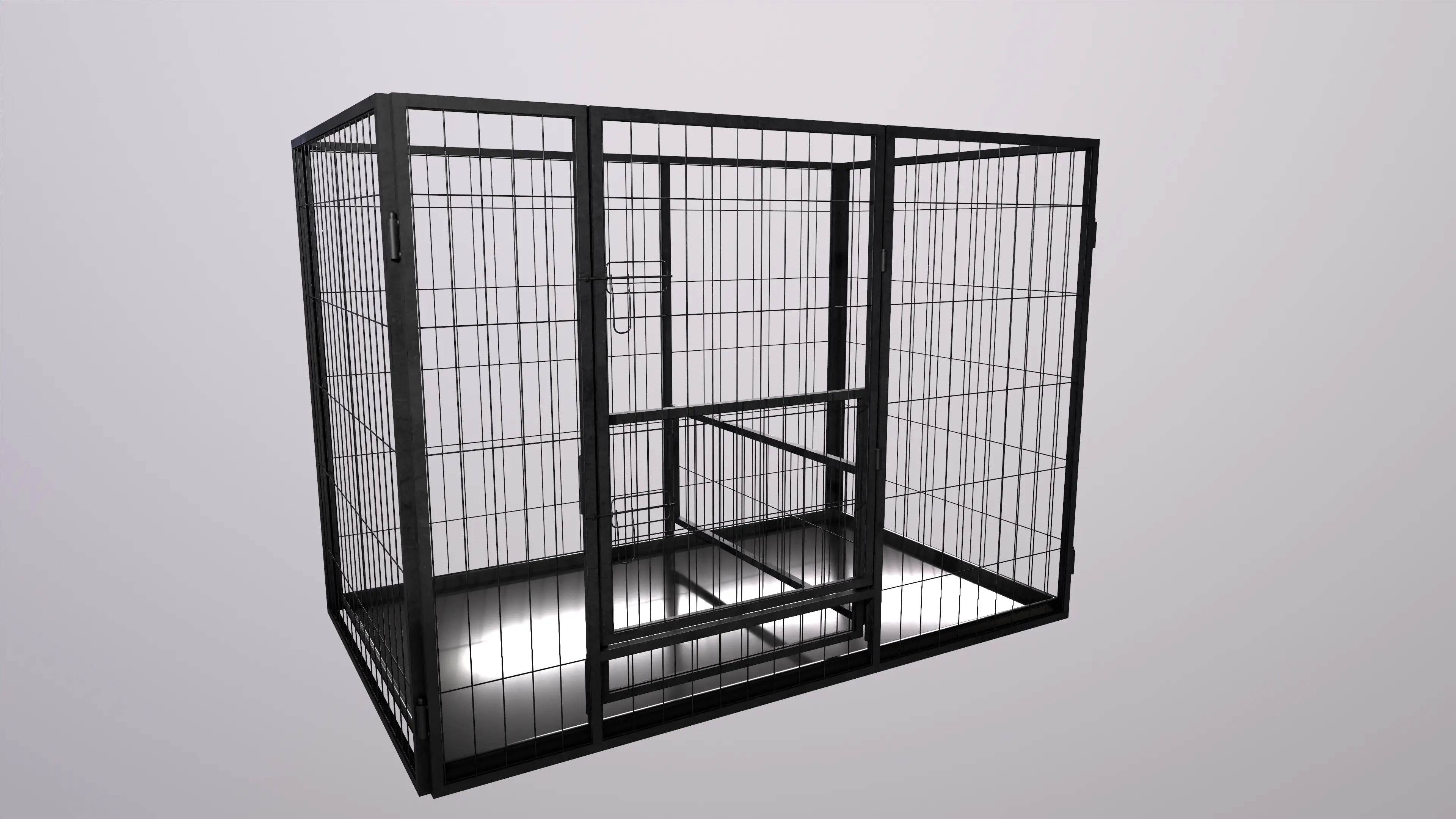 Dog Run -KT900  1.22 x 0.785m Steel Puppy Run with Washable Tray - 900mm Height - Image 3